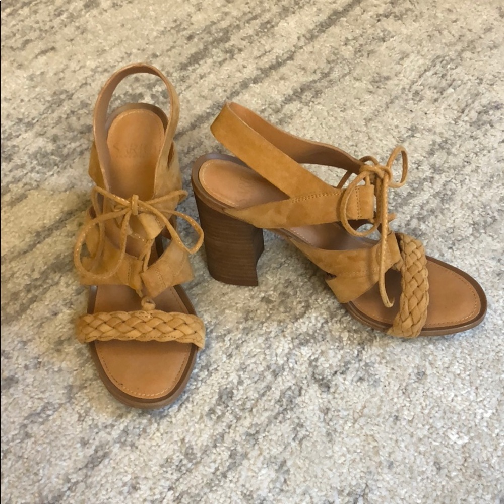 Franco Sarto Lace up Heeled Sandals (7.5)